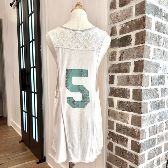 *rare* FREE PEOPLE We the Free x East Vintage Crochet Neck Racerback Top #5 — M - Picture 2 of 8